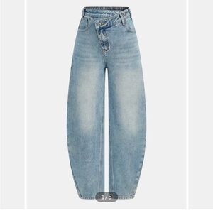 Classic Blue Women's Barrel Leg Jeans